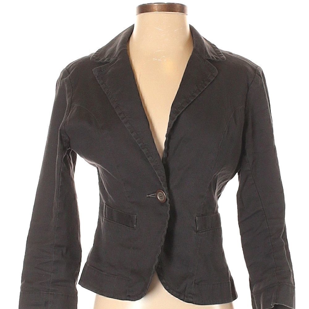 ANTHROPOLOGIE Level 99 Linen Grey Jacket